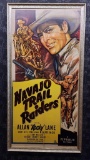 1940's / 1950's Three Sheet Vintage Movie Poster, Framed - Navajo Trail Raiders