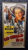 1940's / 1950's Three Sheet Vintage Movie Poster, Framed - Old Overland Trail