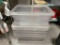 Lot of 5, Sysco 12in x 18in x 9in 12.5 Gallon Food Container Boxes w/ Lids & False Bottom Perforated