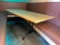 Restaurant Table, Solid Rock Maple Butcher Block Top, Antique Black Iron Ornate Base