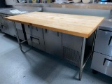 John Boos Block Butcher Block Top Prep / Butcher Table, 72in x 36in x 36in H