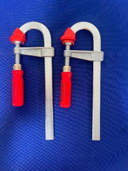 Lot of 2, Bessey 2"x 6" wood clamps