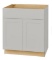 Shaker Dove Gray 30in Base Cabinet White, DAMAGE SEE PIC