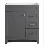 30in Vanity Cabinet 34.21H x 30W x 21.52D Gray