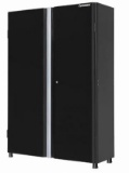 Husky Heavy Duty Welded 20-Ga Steel Freestanding Garage Cabinet, Black (36 in. W x 81 in. H x 24 in.