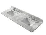 Dual Sink Solid Surface Countertop 18.5 L x 14W x 7.8H
