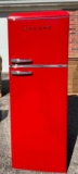 Galanlz Refrigerator Freezer 9.63cu ft, Red Model# GLR12TRDEFR, Small Dents Side of Door