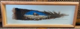 Framed Painted Feather from South Dakota Signed / Numbered Neoma / 9-01