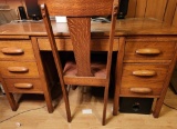 Wood Office Desk and Chair