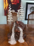 Native American Glass and Rock Sculpture