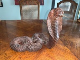 Carved Wood Cobra