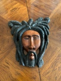 Carved Wood Rastafari Man