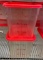 Lot of 2, 8-Quart Square Clear Food Storage Containers w/ Lids