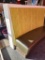 Contemporary Curved Booth w/ Wood & Laminate Back, Padded Seat, 65in x 25in x 48in H