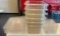 Lot of 6, 1/6-Size Cambro Cold Food Pans w/ False Bottoms & Lids