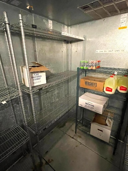 NSF Chrome Metal Stationary Dunnage Shelving Unit, 14in x 36in x 74in