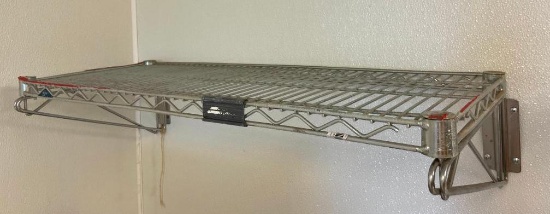 NSF Chrome Wall Mount Shelf, 14in x 24in