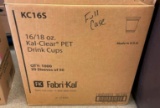 Full Case, Fabri-Kal KC16S - 16oz Kal-Clear PET Drink Cups, Qty. 1,000