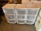 Lot of 3 Sterilite 3-Drawer Rolling Organizer Plastic Cabinets