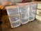 Lot of 3 Sterilite 3-Drawer Rolling Organizer Plastic Cabinets