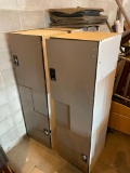 Four Sets of Laminate Locker Systems, Each Locker has 2 Units, No Keys/Combos