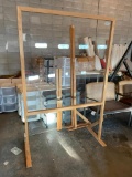 Lot of 2 Large Plexiglass Stands/Dividers, 1 Assembled, 1 Unassembled