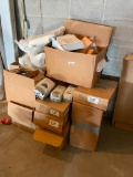 Pallet of Soap/Sanitizer Dispensers, Towel Dispensers, IT Related, Fire Extinguisher Cabinet