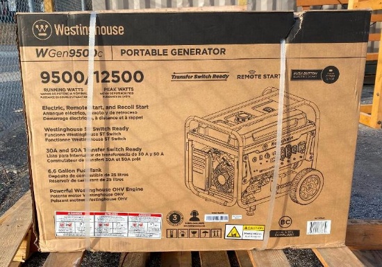 Westinghouse Wgen9500 Portable Generator 9500/12500 Starting Watts /Peak Watts