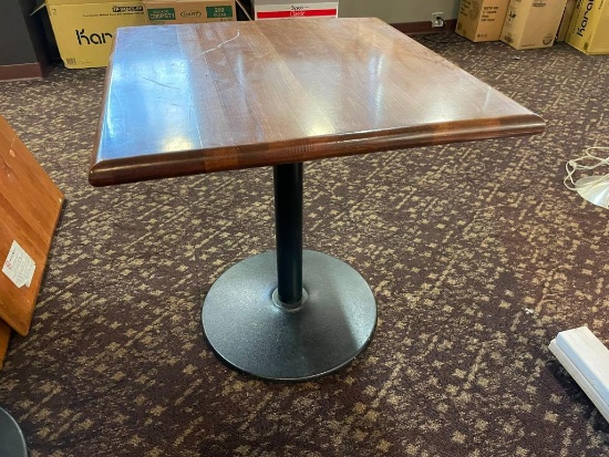 Restaurant Table Solid Wood Top, 30in x 30in x 30in by Waymar
