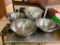 3 Large Stainless Steel Mixing Bowls, Stock Pot