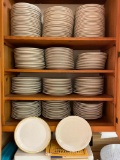 Large Assortment of 10in Restaurant China Plates, 2 Styles, Syracuse China