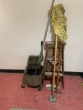 Dry Mop, Wet Mop, Mop Bucket, Small Step-Ladder and Handles