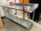 Stainless Steel NSF Prep Table w/ Lower Shelf, Backsplash, Edlund Can Opener, 72in x 30in x 36in H