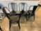 Lot of 4 Metal Restaurant Chairs, Stackable, Sold by the Chair x's 4