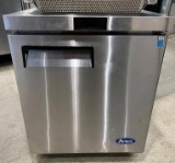 ATOSA NSF 1-Section Stainless Steel Worktop Undercounter Refrigerator w/ Mobile Base Model:
