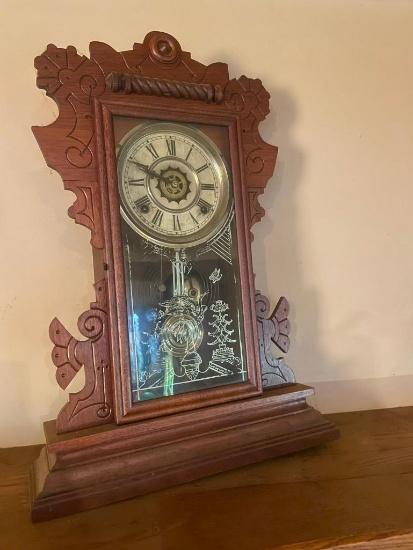 Antique Waterbury Kitchen Clock, Hand Signed Date of c. 1904