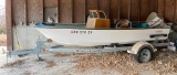 Boston Whaler Boat w/ 90HP V4 Johnson Outboard Motor & ShoreLander Trailer Allow 3 Weeks for Titles