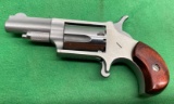 North American Arms .22 LR Cal. Revolver Pocket Pistol SN: L086553 Stainless w/ Wood Grips'