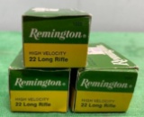 3 Boxes, 150 Rounds, Remington .22 LR Amunition