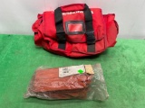 2 Items: First Responder Bag and Majglo 3040 M Vinyl Imprgntd Gloves Rust Color