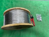 Reel of Threaded Stainless Steel Cable w/ Crimping or Cutting Tool