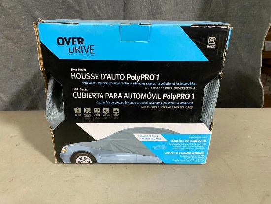 Over Drive Sedan Style Mid-Size PolyPro1 Car Cover w/ Orig. Box, Likely New