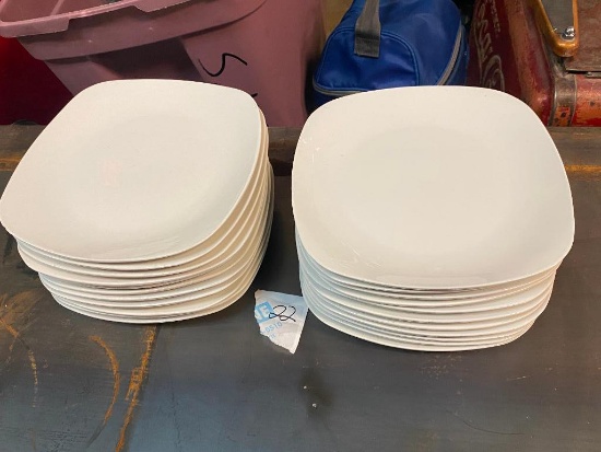 Lot of 22, China 10in Round Plates, Restaurant China, NSF