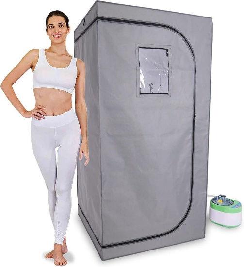 Serene Life Portable Personal In Home Detox Spa Steam Therapy Heated Sauna #SLISAU35GRY