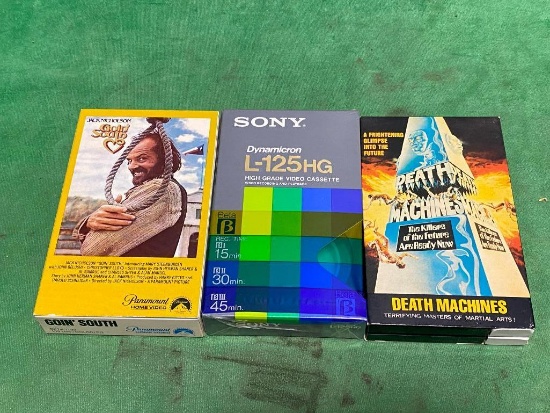 Vintage VHS Movies; Going South Jack Nicholson, Death Machines Martial Arts, Sealed VHS Tape