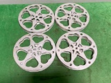 Lot of 4 Vintage Metal Amereel 400ft Projection Reels USA