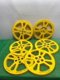 Lot of 6 Vintage Plastic Projection Film Reels, 14in