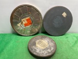 Lot of 3 Metal Film Reel Containers or Canisters