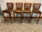 Lot of 4 Bar Stools / Pub Chairs, GAR Products, Wood, Metal, Padded Seat