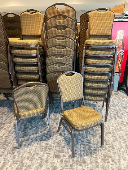 Lot of 25 Stacking Banquet Chairs - Mity-Lite, Fabric Design, Padded